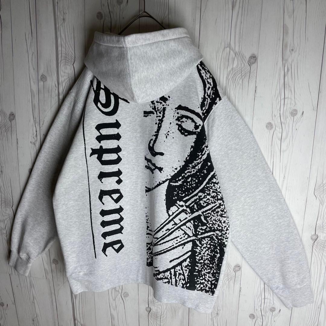 【即完売モデル】シュプリーム★ビック マリアプリント パーカーグレー