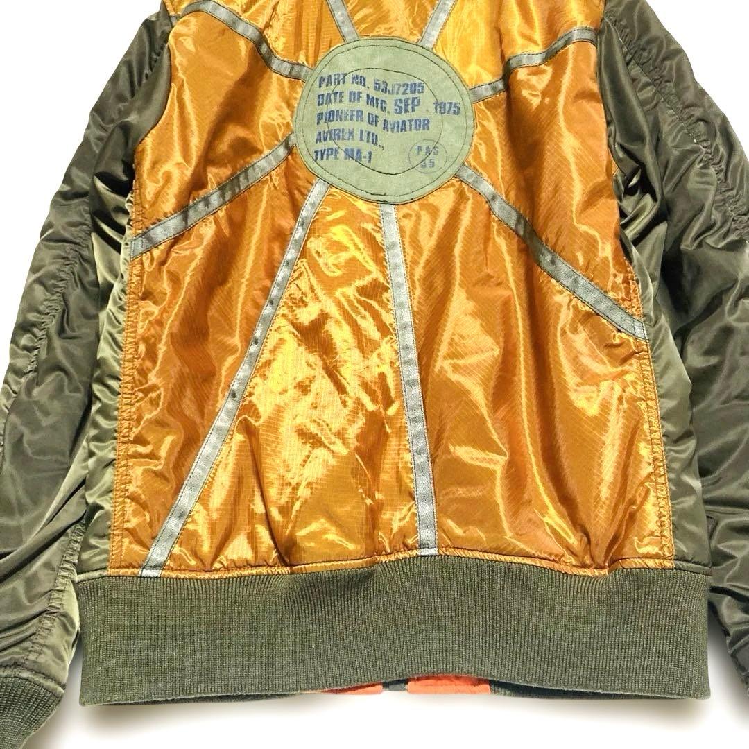 AVIREX 35周年 MA-1 リバーシブル フライトジャケット カーキ L