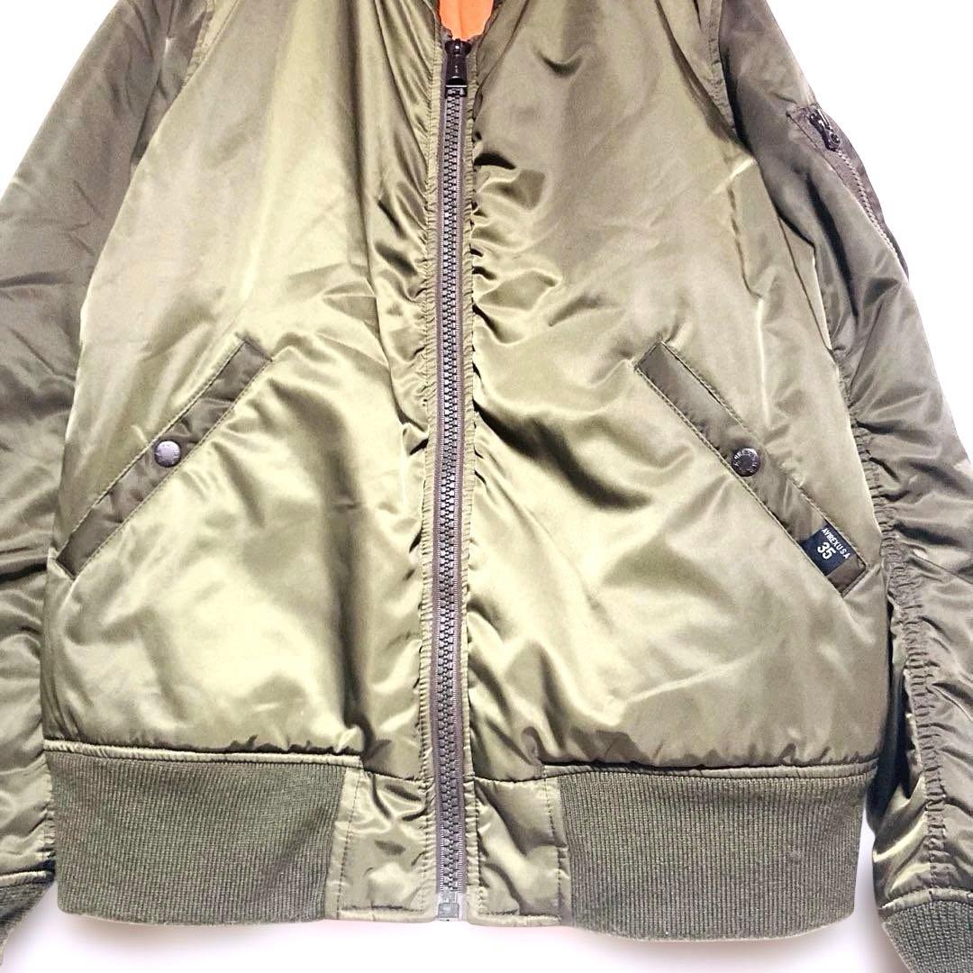 AVIREX 35周年 MA-1 リバーシブル フライトジャケット カーキ L
