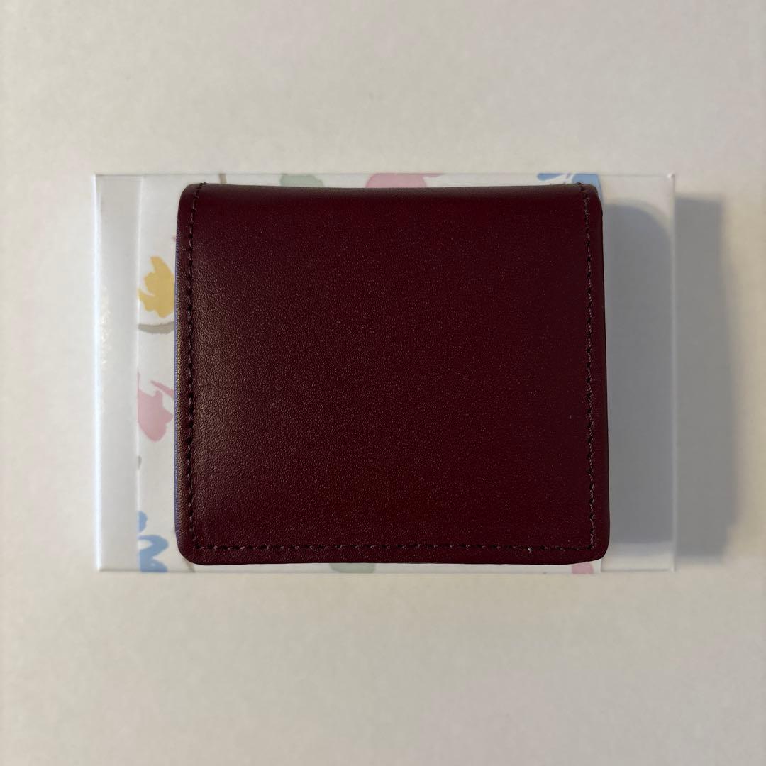 皇居　菊花紋章　まちつき小銭入れ　えんじ色　ワインレッド