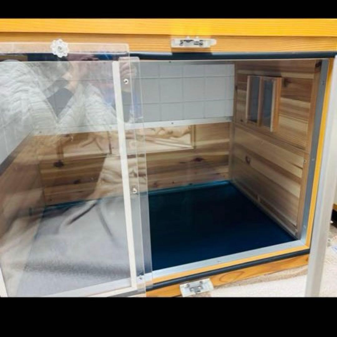 犬小屋製作所K 防音ゲージ 木製 犬猫ゲージ 大型犬防音(キャスターあり)