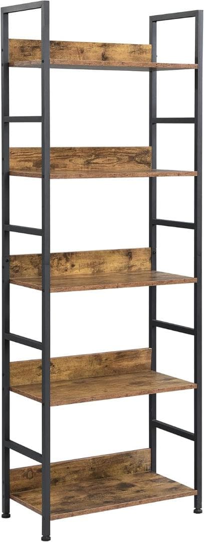 XINYF オープンシェルフ ラック 5段 60×30×171cm(L5段茶色)