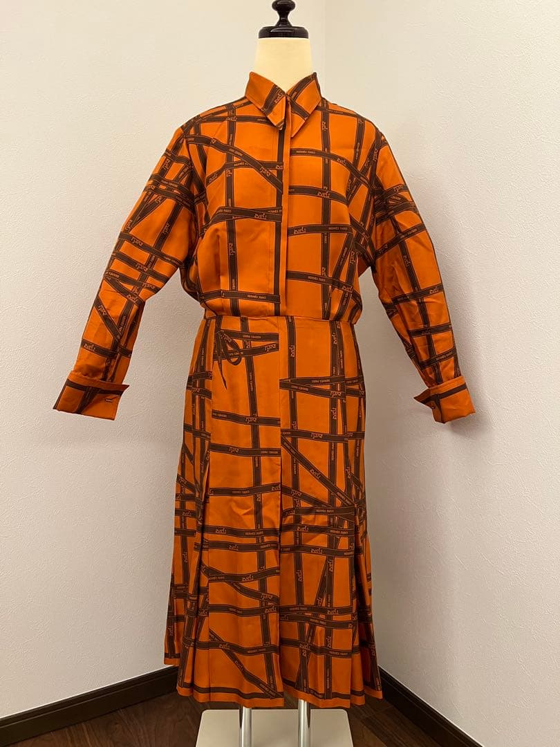 シシ様　HERMES エルメス マルジェラ期 ボルデュックリボンワンピース#44