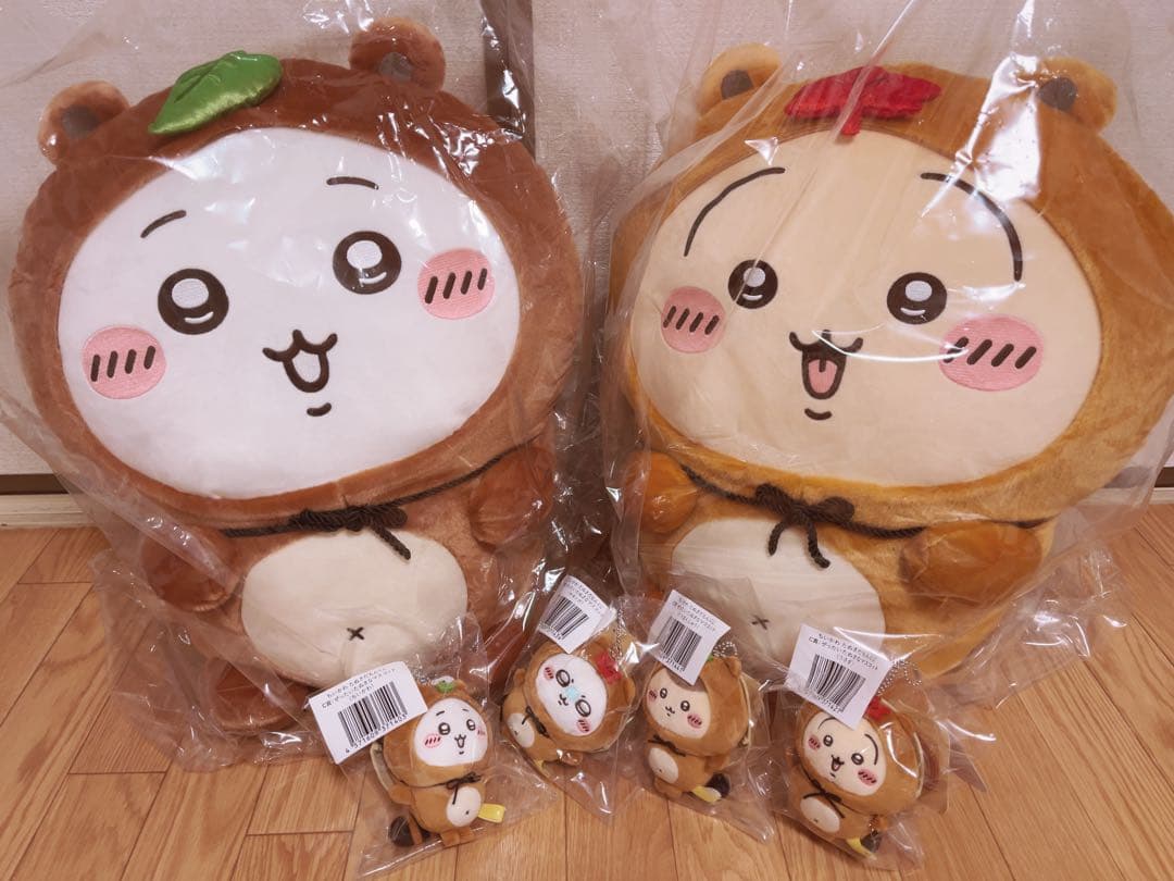 ちいかわ　たぬきだもん　くじ　A賞2個　C賞4個　うさぎ　モモンガ　ハチワレ