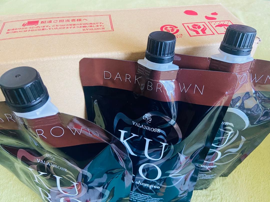 新品バランローズクリームシャンプー ダークブラウン400g 3個セット