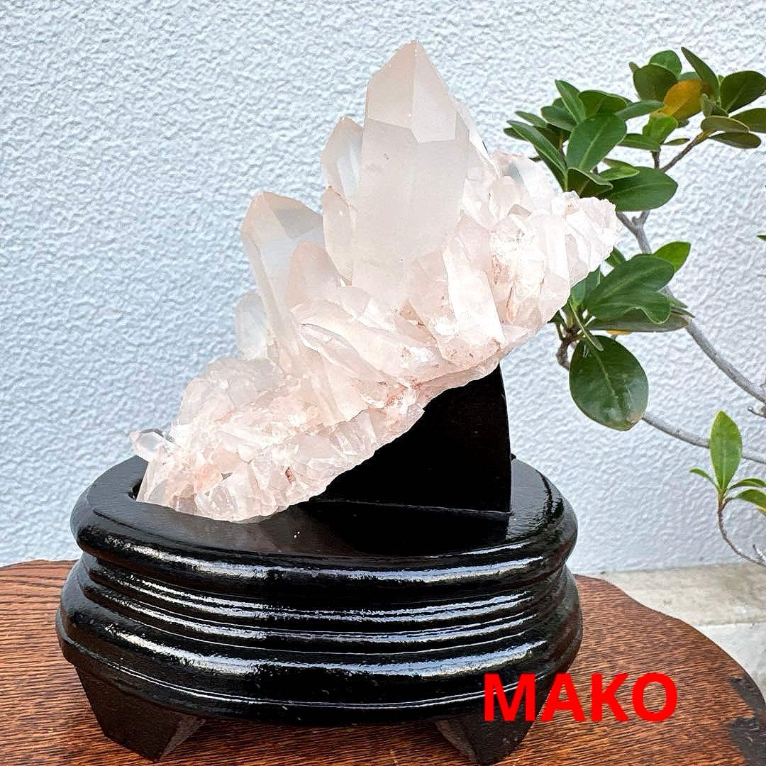 M1723☆ピンク水晶クラスター805g☆天然石　原石☆N50505