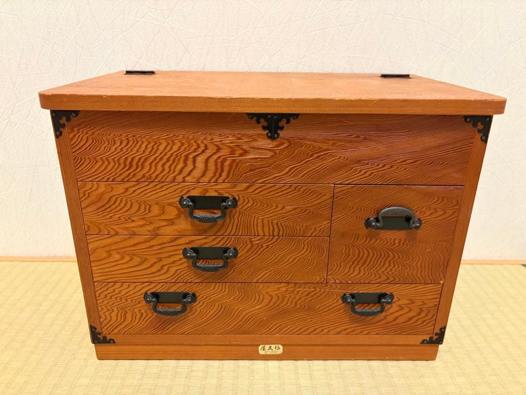 ソーイングボックス？小箪笥　小物入れ　世界遺産　屋久杉3段引出　工芸品　さつま印