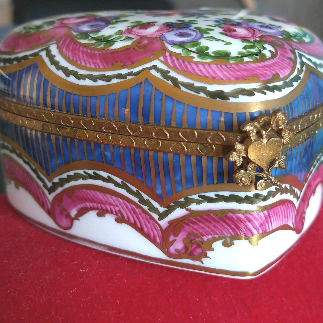 リモージュ　ハート型ボックス　アンティーク