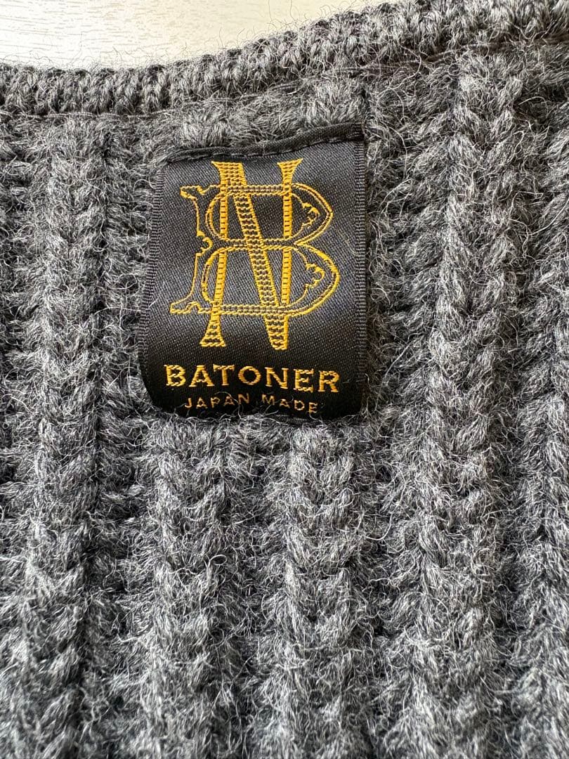 Batoner バトナー　カーディガン　ウール両畦コマンドライナージャケット