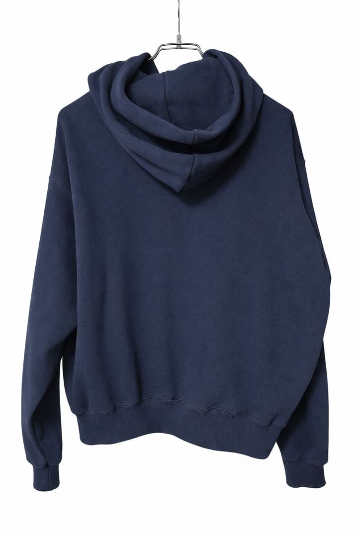 BlessU ジップアップパーカー ネイビー 刺繍ロゴ