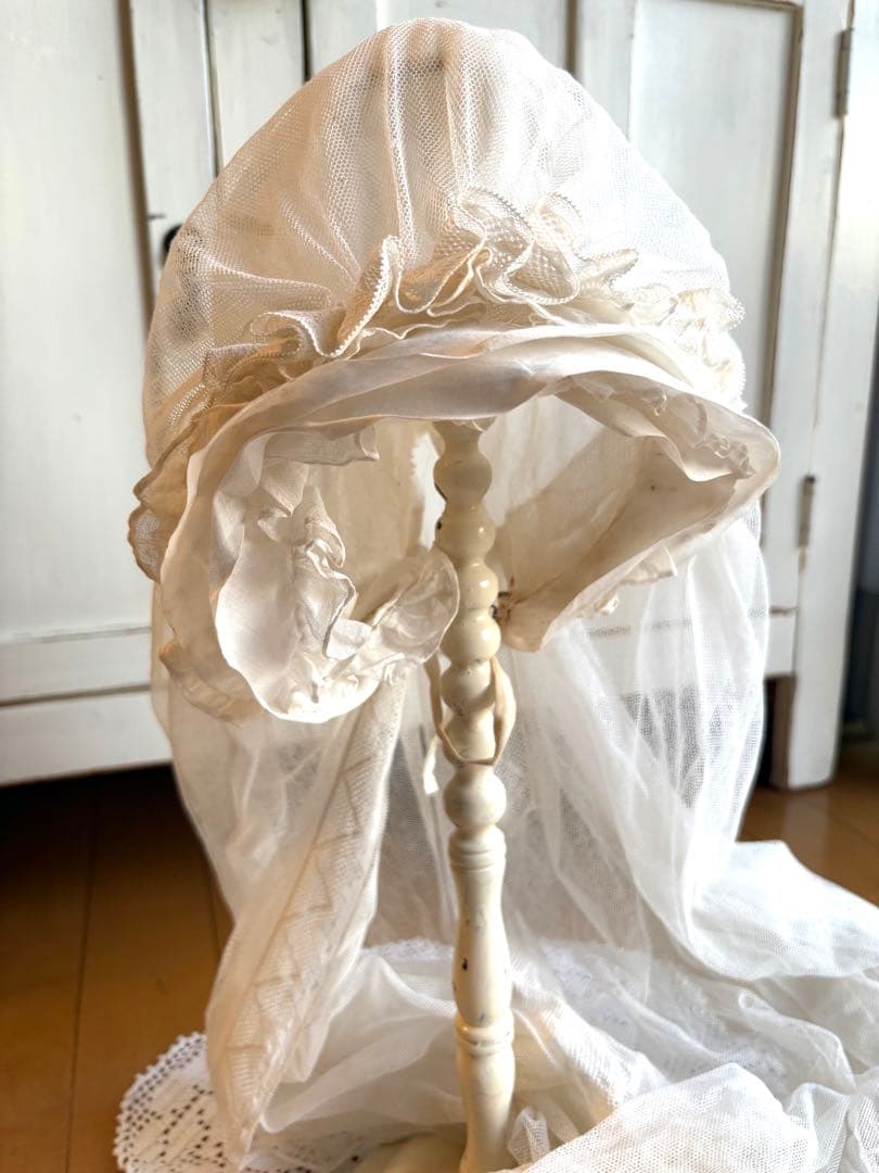 フランスアンティーク　セカンドコミュニオン　ヴェール　ボネ　初聖体拝領　ロザリオ