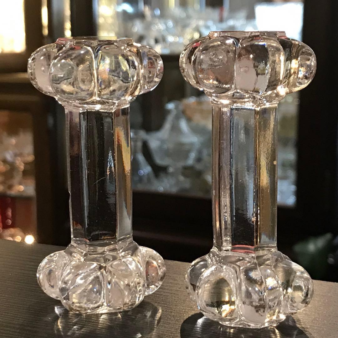 希少オールドバカラBACCARATナイフレスト☆箸置きペア☆クリスタル100年前