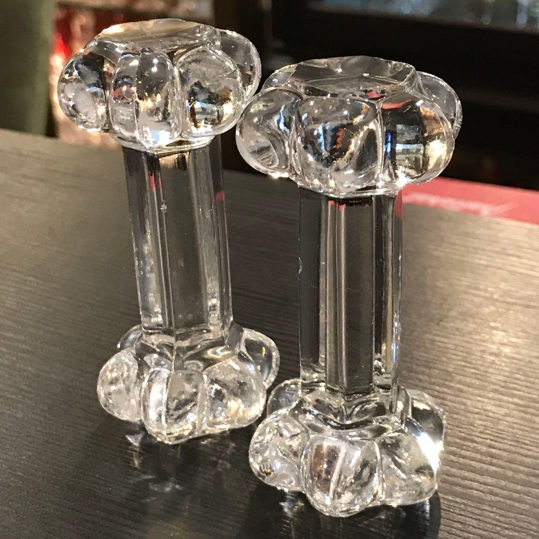 希少オールドバカラBACCARATナイフレスト☆箸置きペア☆クリスタル100年前