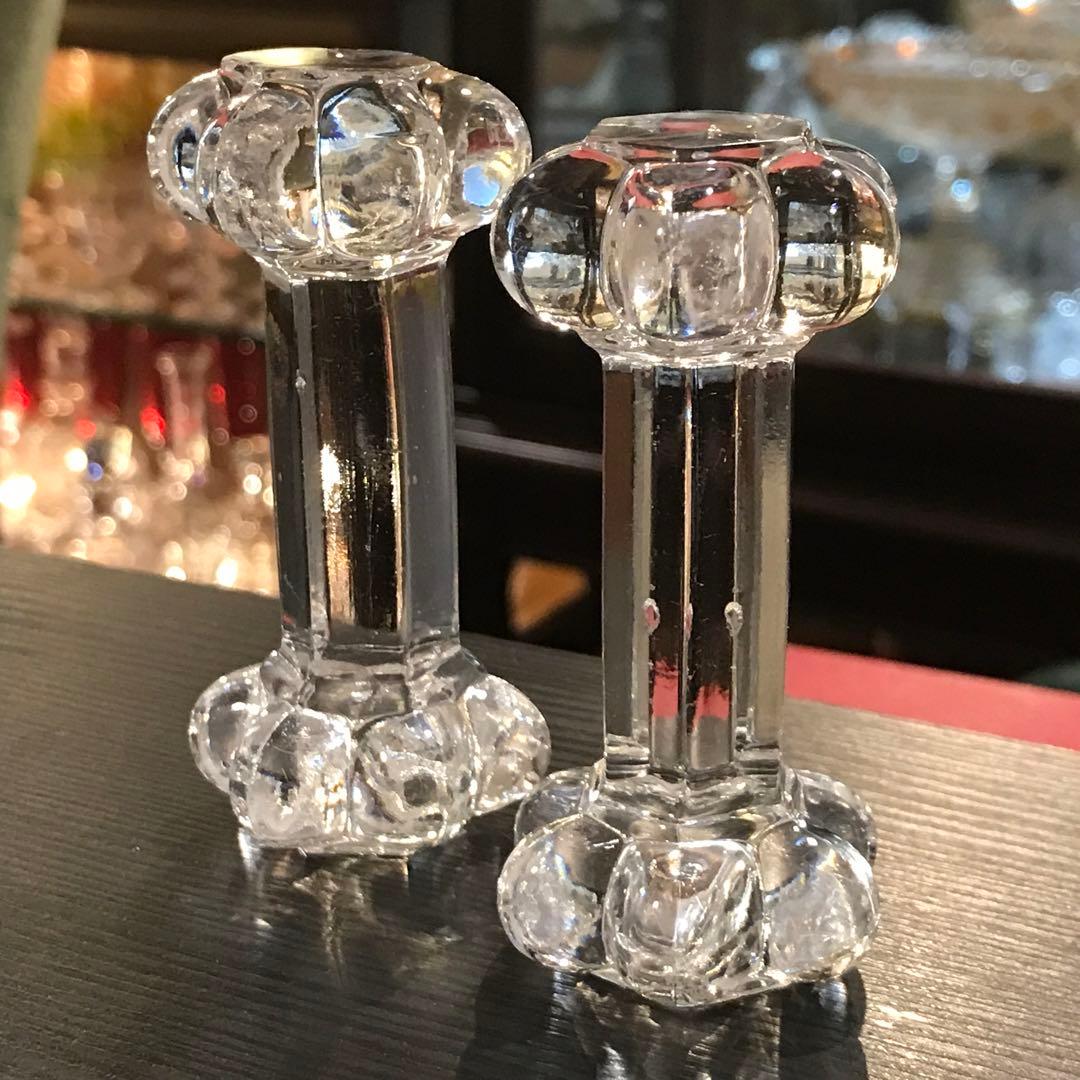 希少オールドバカラBACCARATナイフレスト☆箸置きペア☆クリスタル100年前