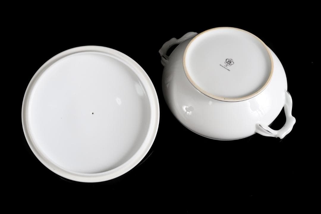 大倉陶園 呉須正倉院 スープチュリーン ソースボートプラチナ彩ハンドペイント