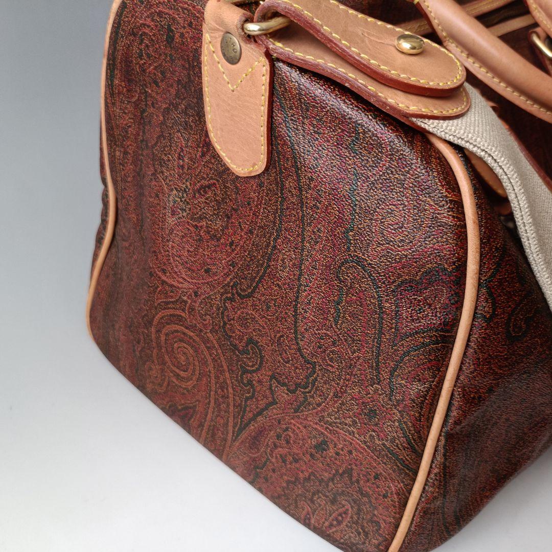 ETRO エトロ ペイズリー柄 2way ボストンバッグ（南京錠・ストラップ付）