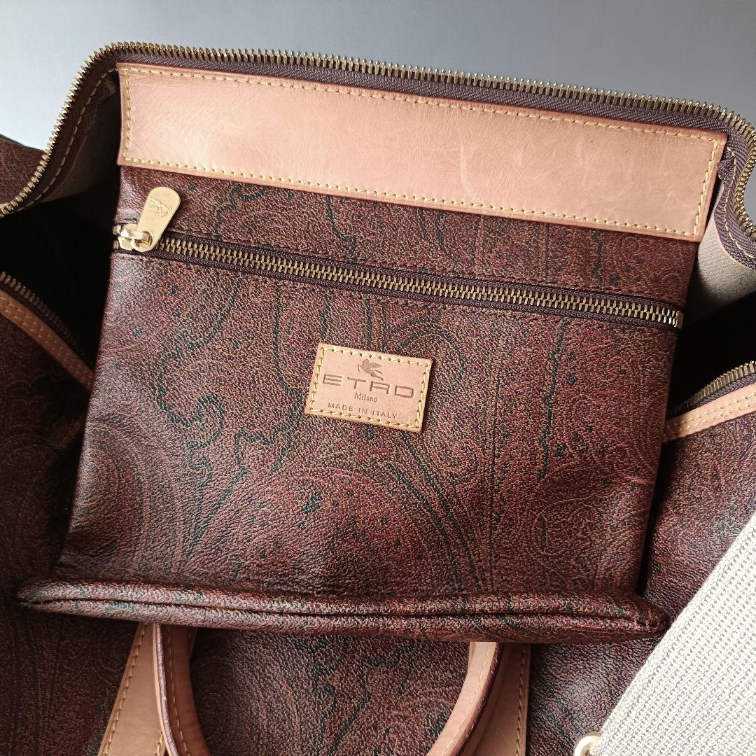 ETRO エトロ ペイズリー柄 2way ボストンバッグ（南京錠・ストラップ付）