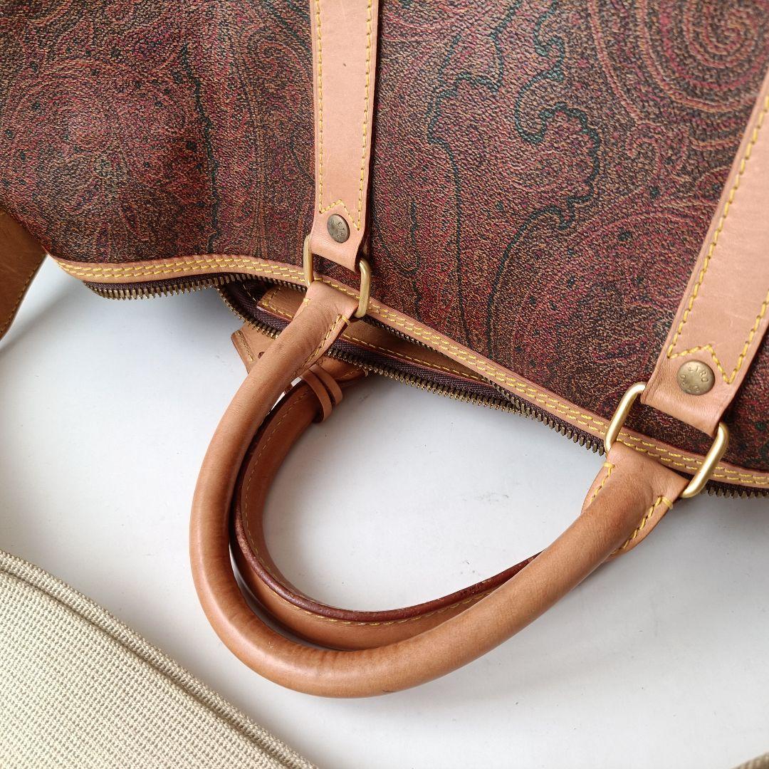 ETRO エトロ ペイズリー柄 2way ボストンバッグ（南京錠・ストラップ付）