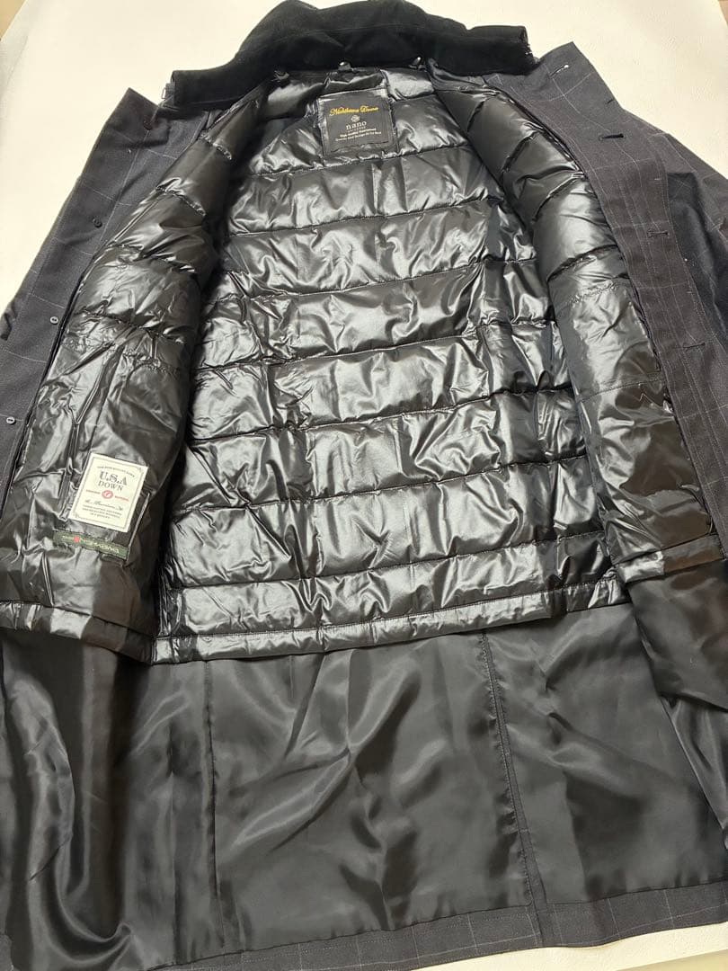 極美品　ナノユニバース×西川ダウン ライナー付きステンカラーコート