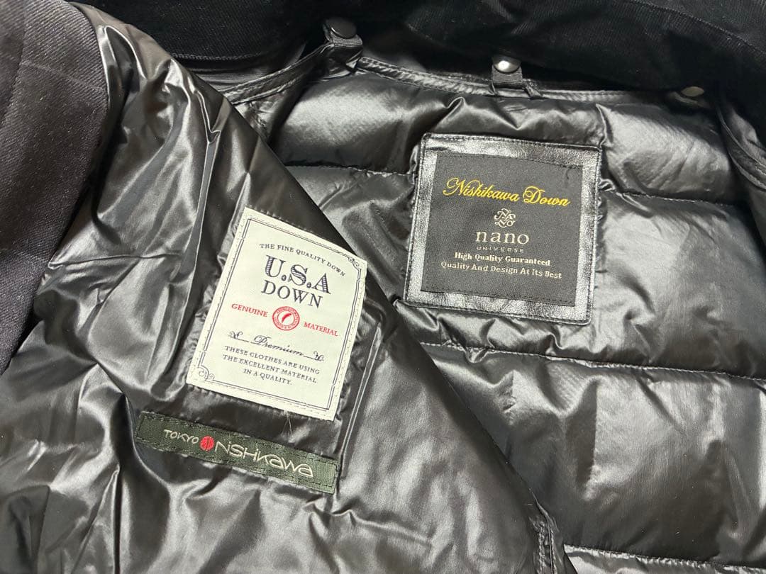 極美品　ナノユニバース×西川ダウン ライナー付きステンカラーコート