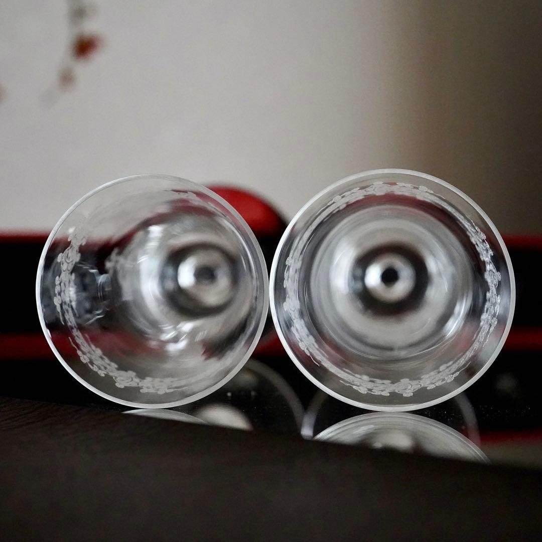 希少★オールド バカラ ラファイエット★シャンパンフルート グラス ペアB★美品