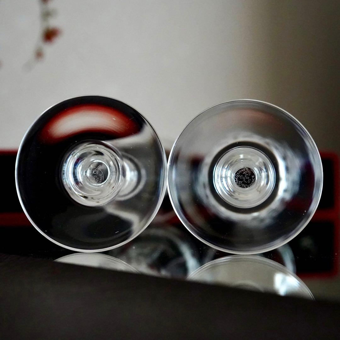 希少★オールド バカラ ラファイエット★シャンパンフルート グラス ペアB★美品