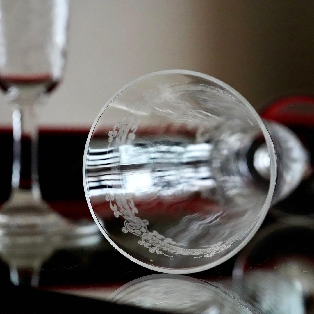 希少★オールド バカラ ラファイエット★シャンパンフルート グラス ペアB★美品