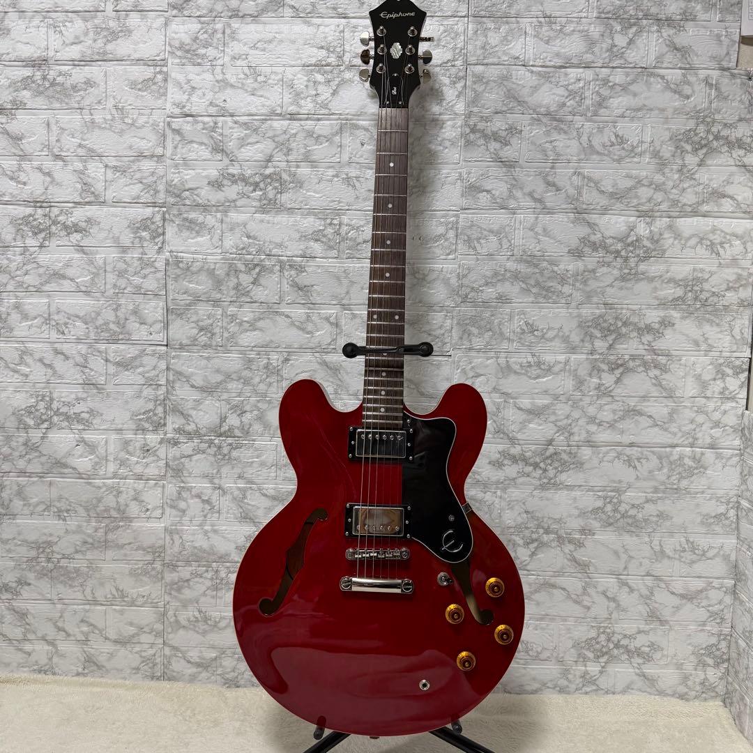 美品　Epiphone エピフォン Dot CH セミアコ エレキギター ケース