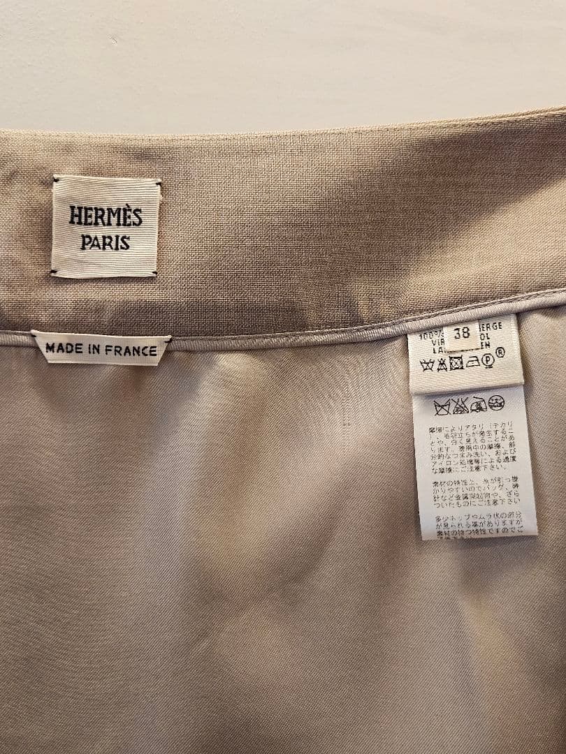 HERMÈS ベージュ スカート サイズ38