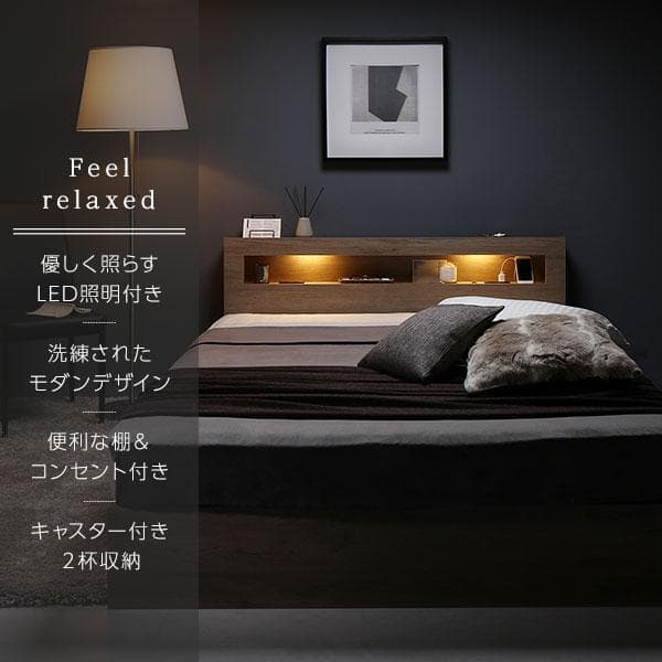 ベッド ダブル ベッドフレームのみ ホワイト ds-2506136