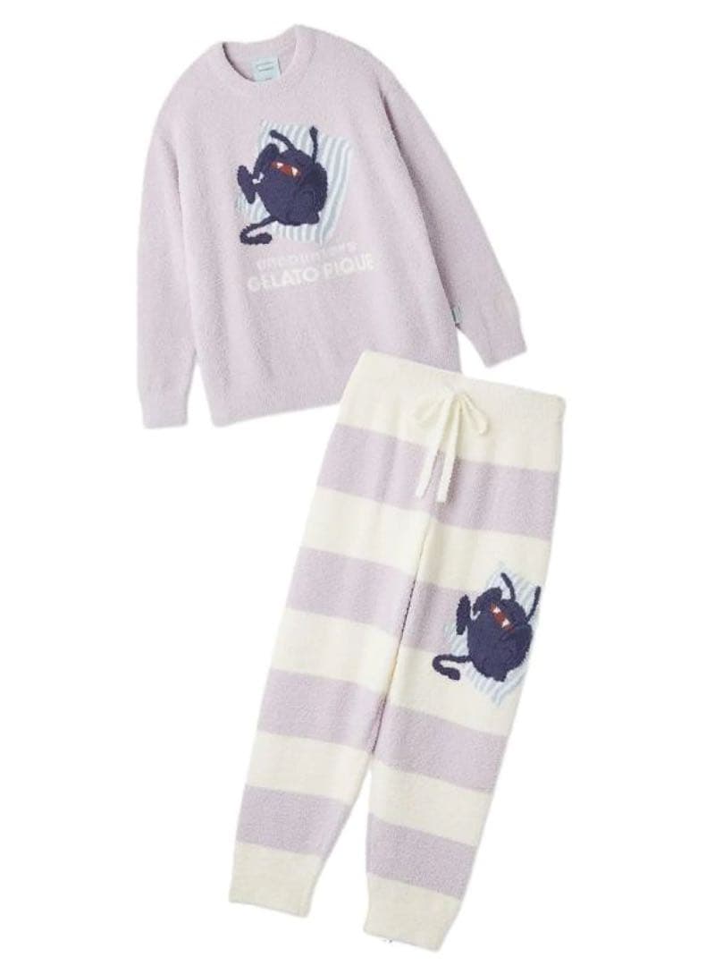 GELATO PIQUE ドラクエベビモコプルオーバー&ボーダーロングパンツ