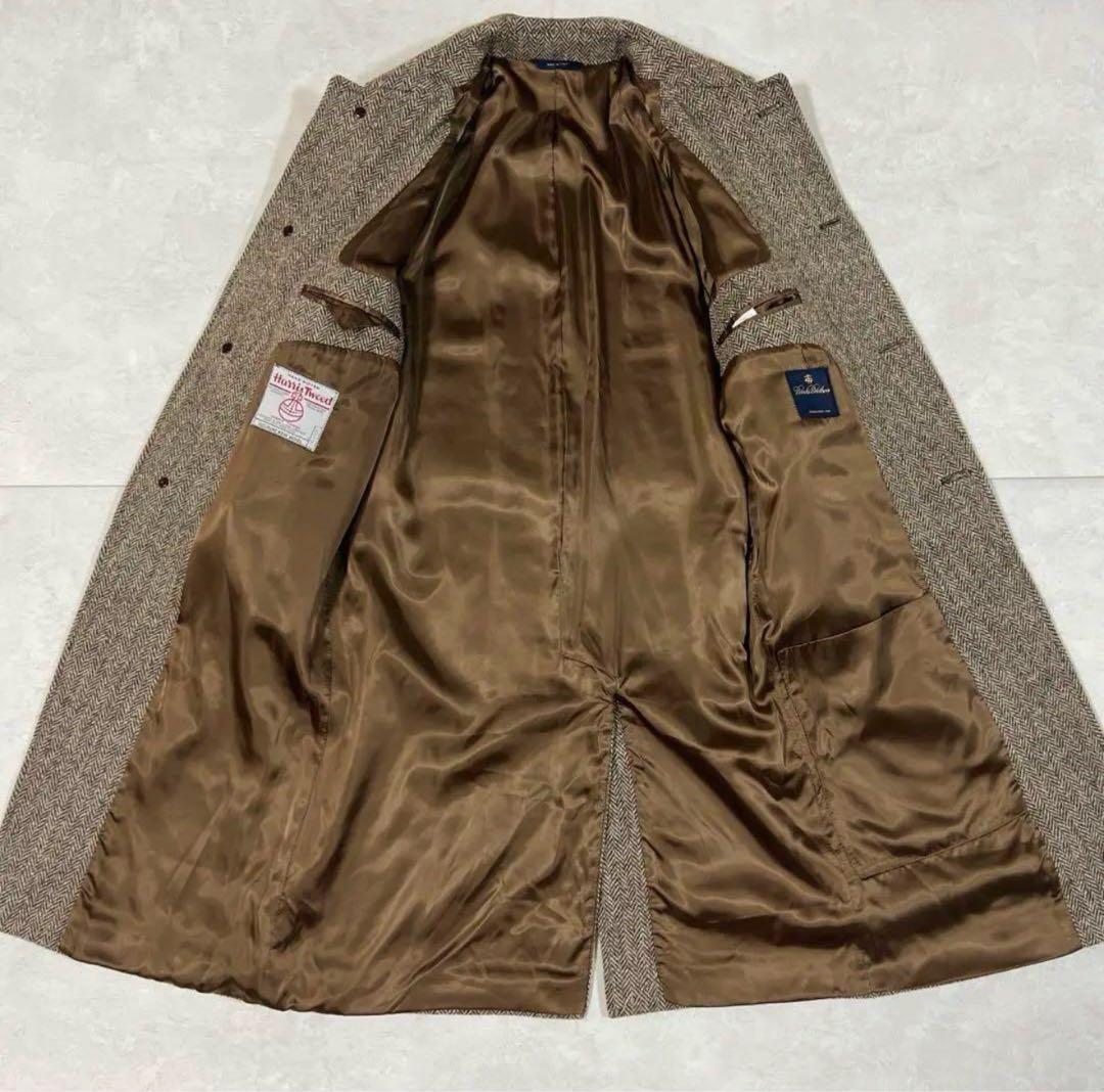 美品BrooksBrothers BALLCOLLAR COAT ハリスツイード