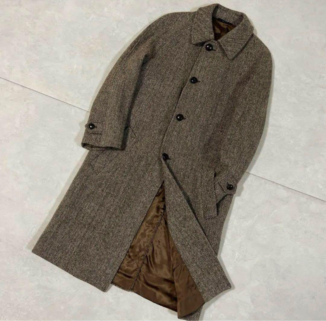 美品BrooksBrothers BALLCOLLAR COAT ハリスツイード