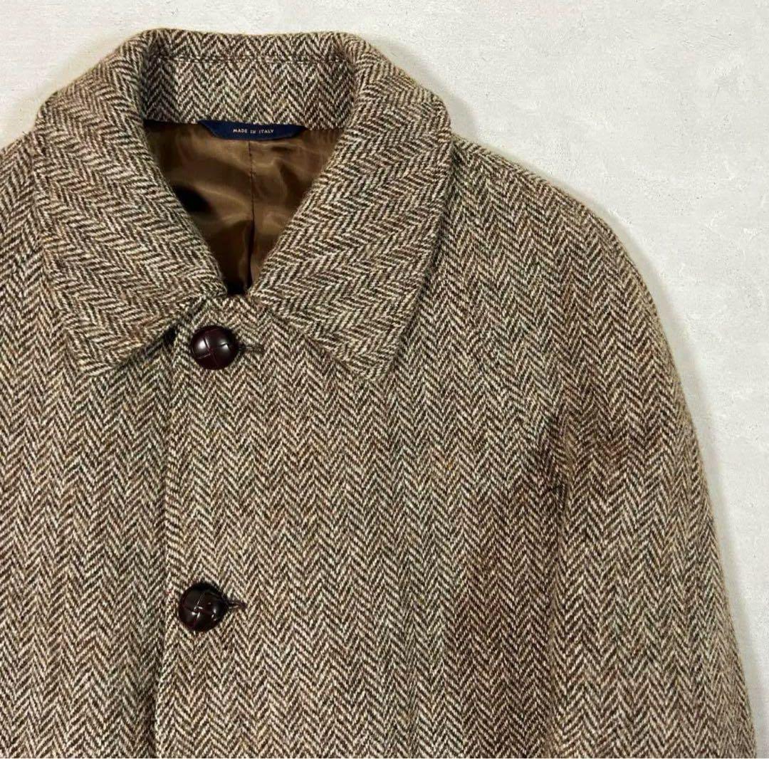 美品BrooksBrothers BALLCOLLAR COAT ハリスツイード