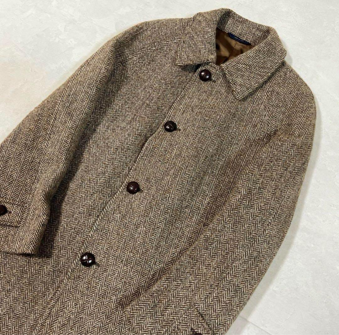 美品BrooksBrothers BALLCOLLAR COAT ハリスツイード