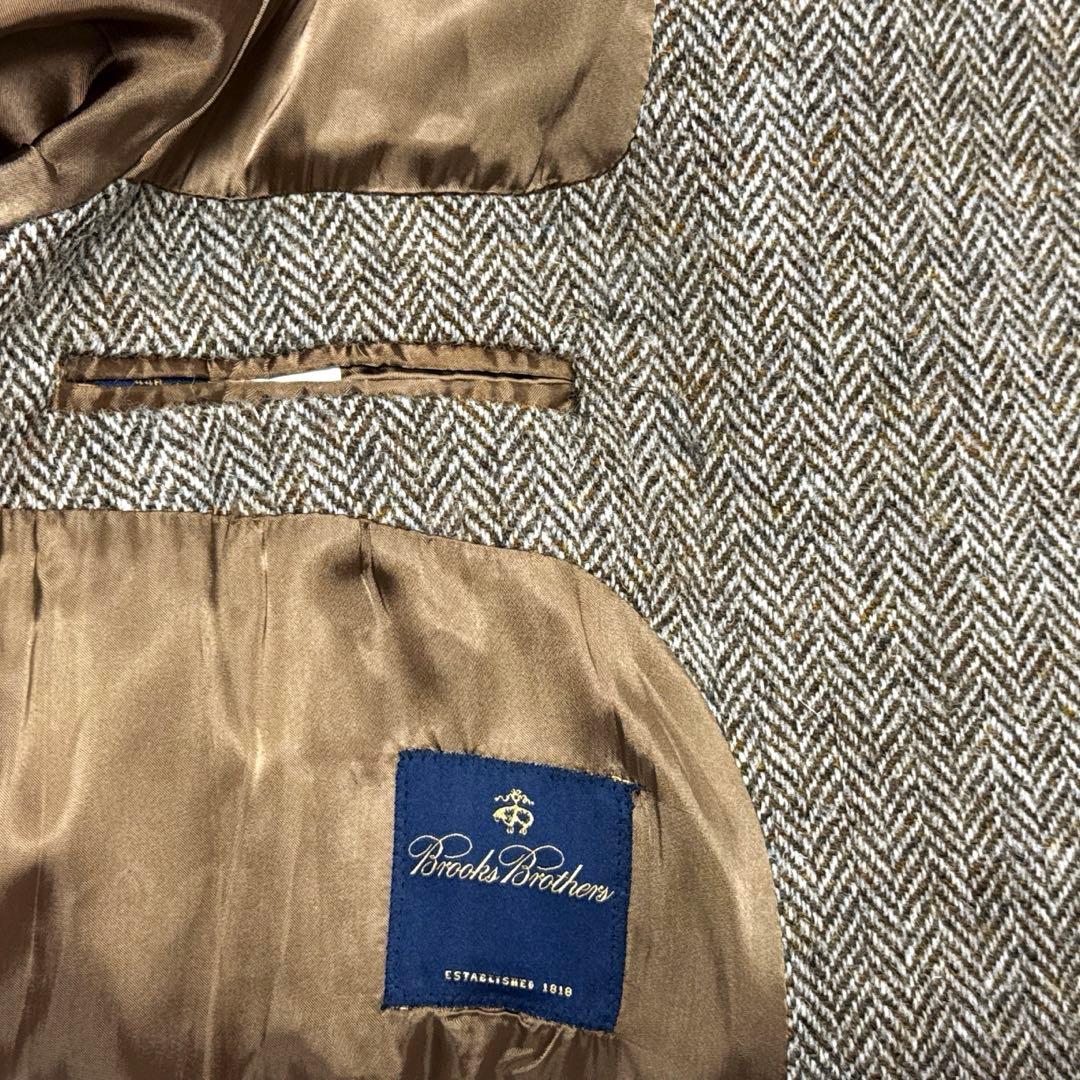 美品BrooksBrothers BALLCOLLAR COAT ハリスツイード