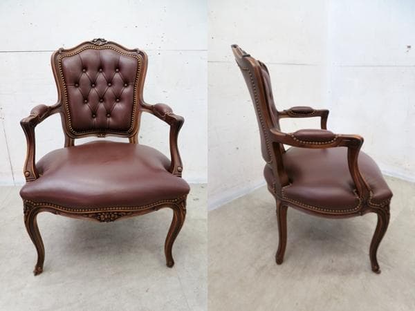 美品■ドマーニ■最高級■ルイⅩⅤ■総革■32.9万■アームチェア■カリモク最高峰