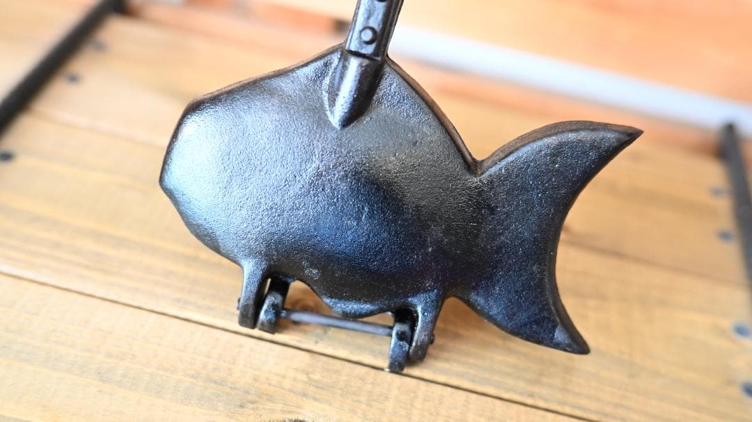 美品【OIGENオイゲン及源 盛栄堂】たい焼き器一丁焼き天然