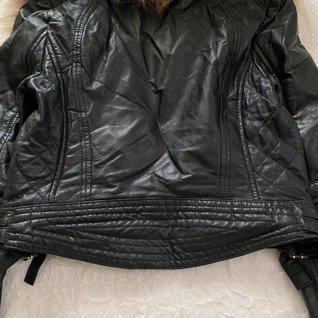 土日限定★DSQUARED 2 　レザージャケット　ファー付き　Y2K