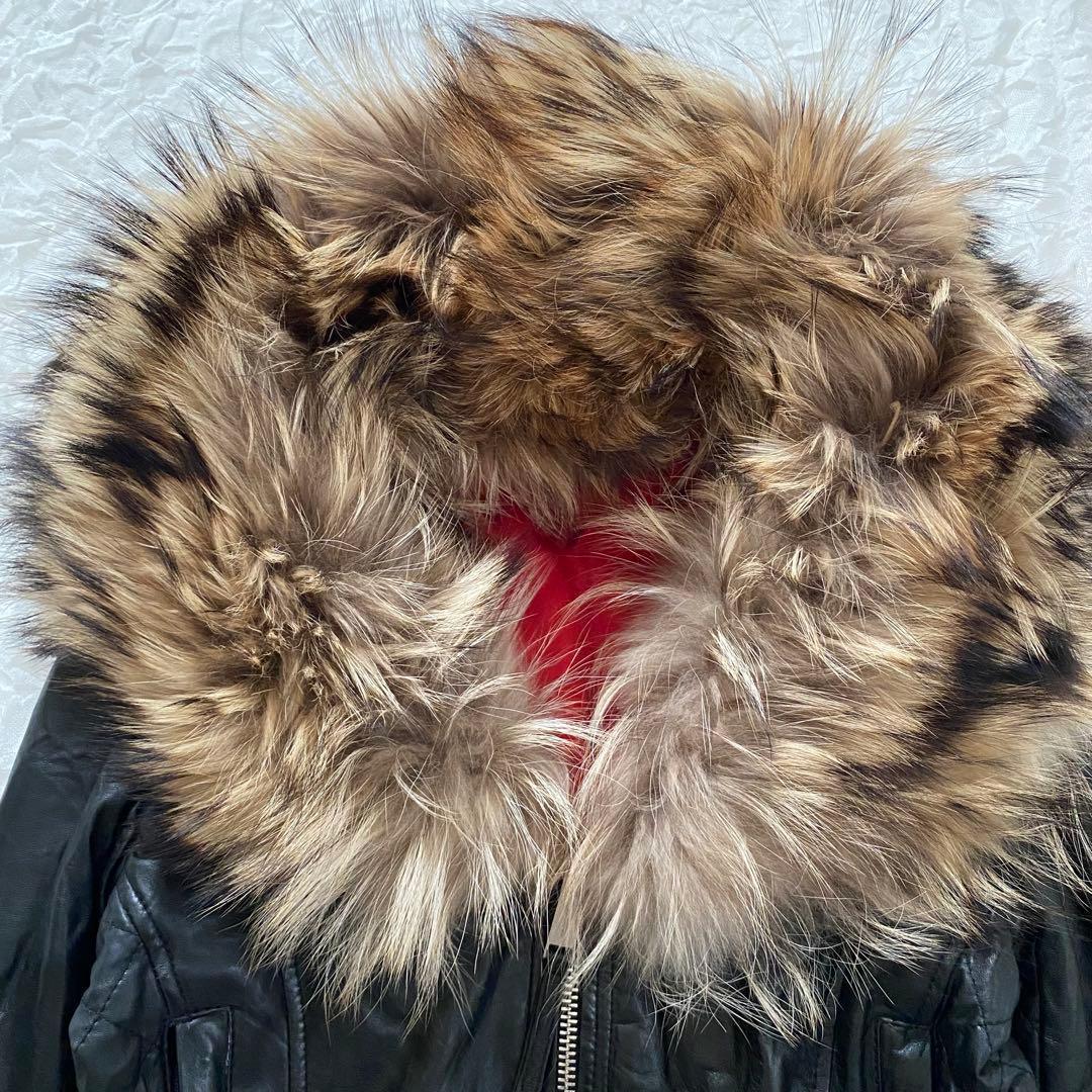 土日限定★DSQUARED 2 　レザージャケット　ファー付き　Y2K