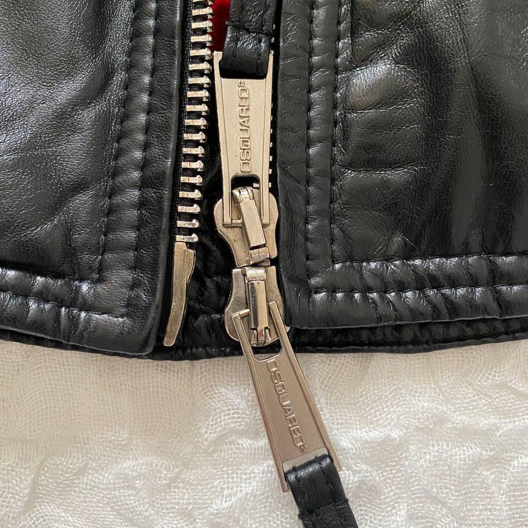 土日限定★DSQUARED 2 　レザージャケット　ファー付き　Y2K