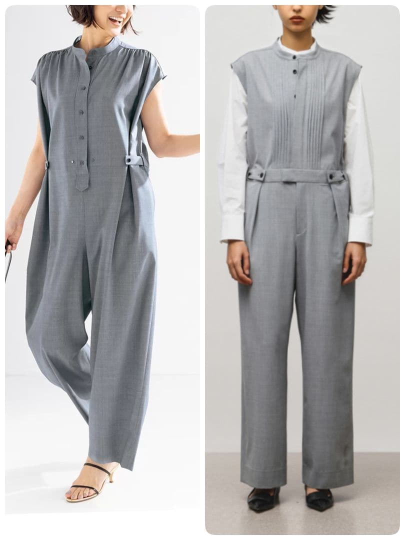 極美品 23SS デパリエ×エクラ サマーウールコンビネゾン オールインワン