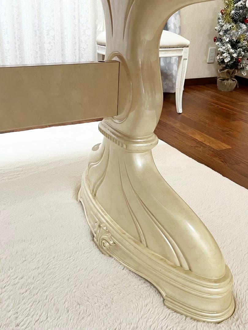 【値下げ】サルタレッリ アマルフィ ダイニングテーブル アイボリー165cm