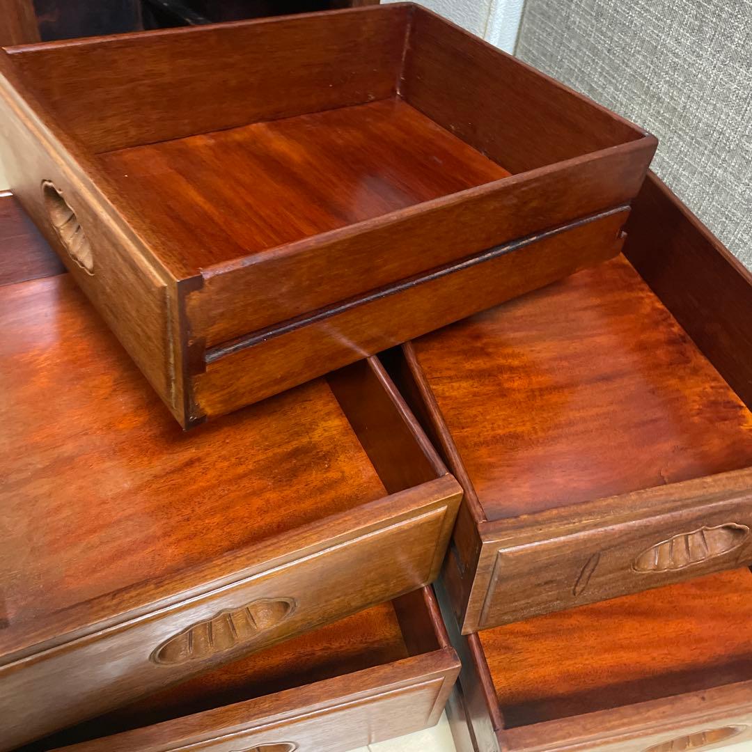 唐木チェスト 唐木家具 紫檀 木製 明清仕様 アンティーク 紫檀収納 無垢材