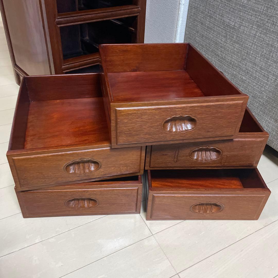 唐木チェスト 唐木家具 紫檀 木製 明清仕様 アンティーク 紫檀収納 無垢材