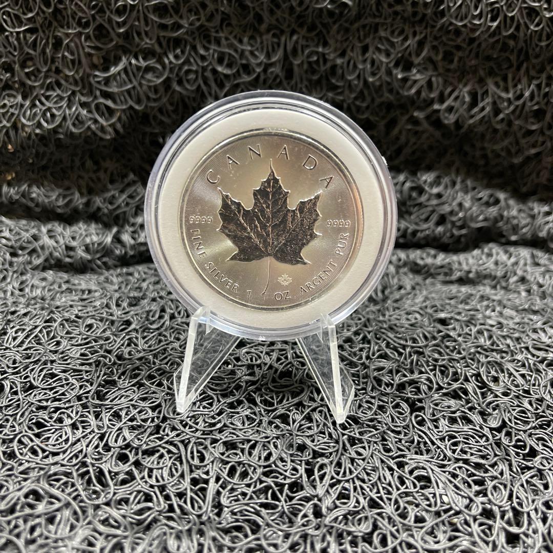 2022年カナダ メイプルリーフ銀貨 2021年メリークリスマス・サンタ純銅
