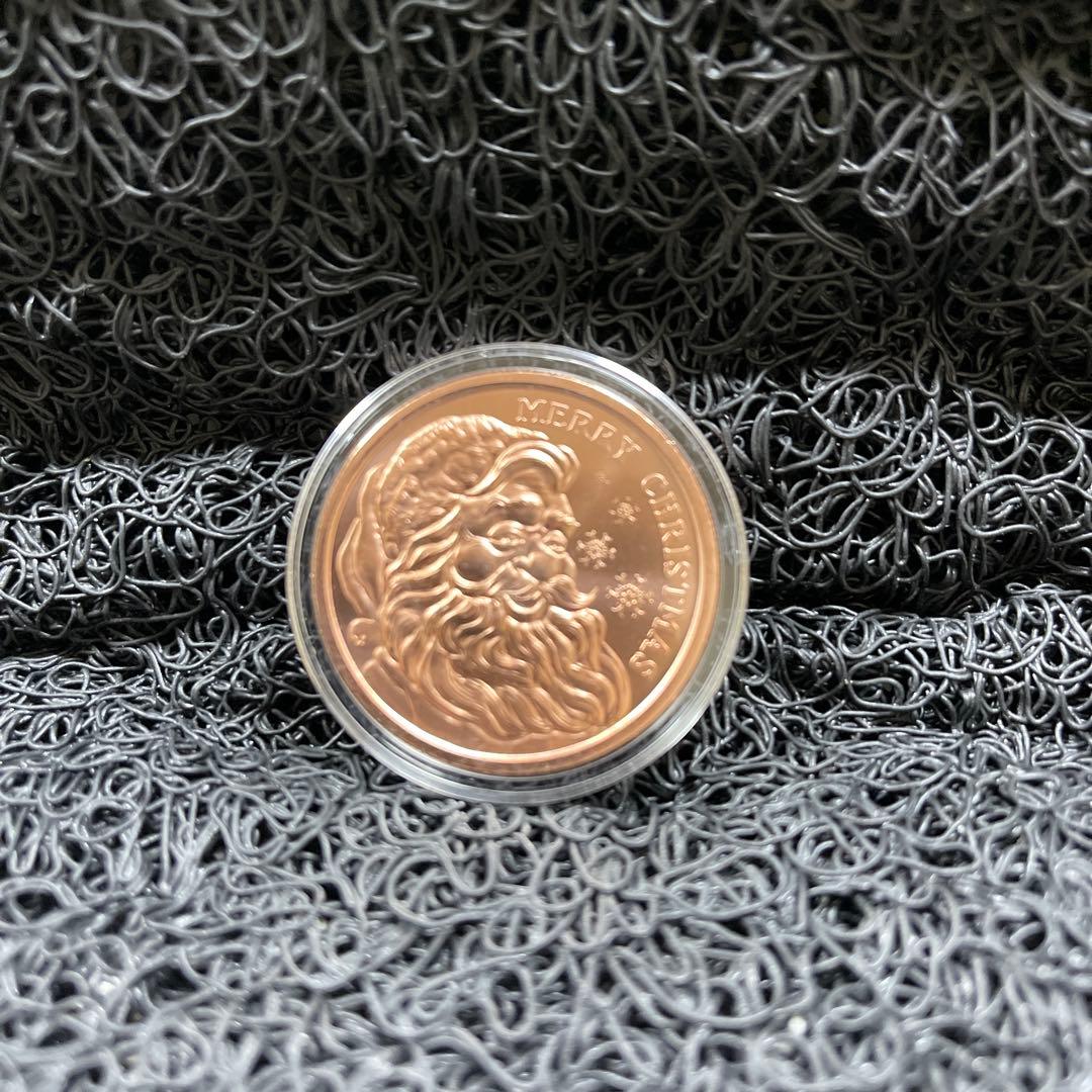 2022年カナダ メイプルリーフ銀貨 2021年メリークリスマス・サンタ純銅