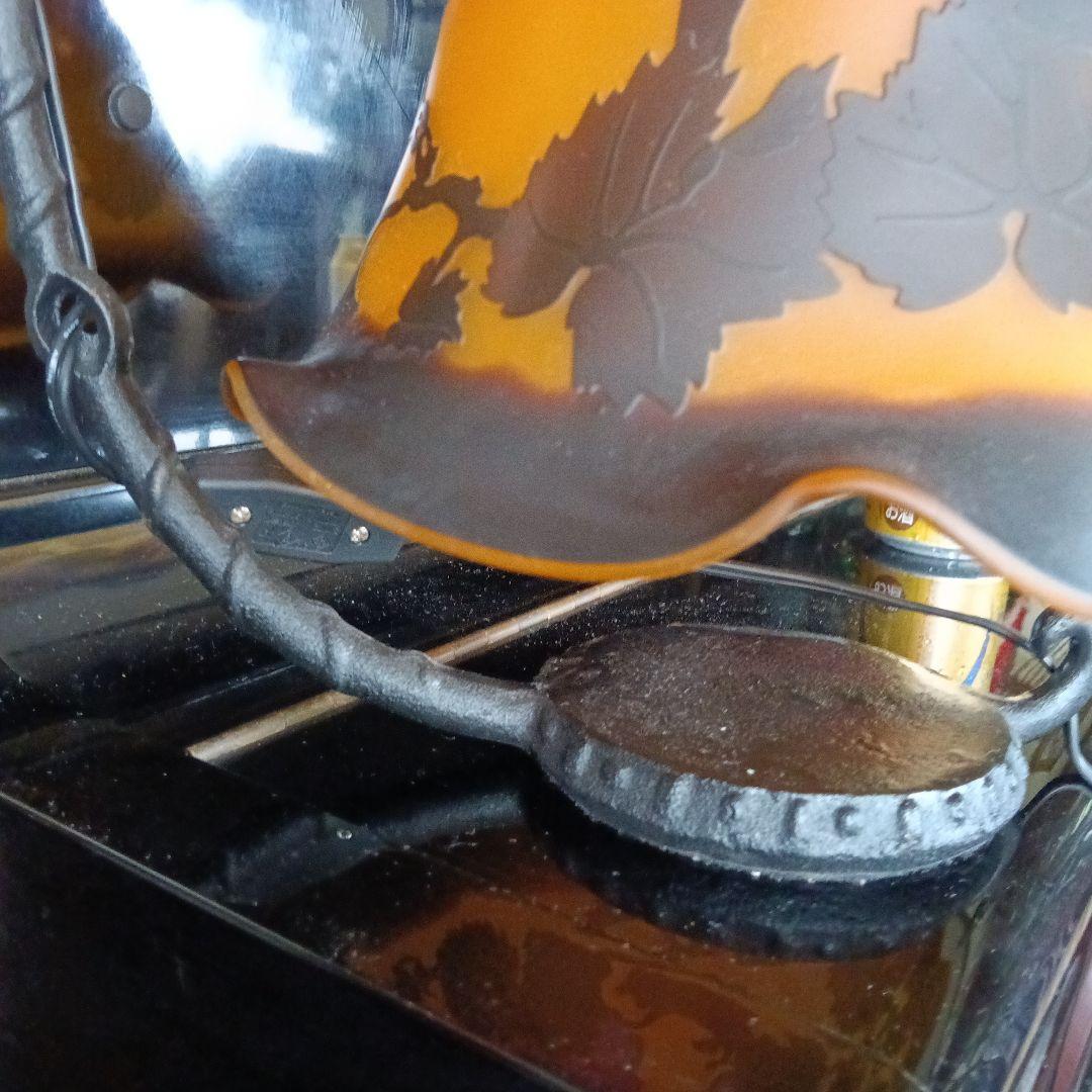 ガレ風　ヴィンテージ ブドウ模様 ガラスランプ