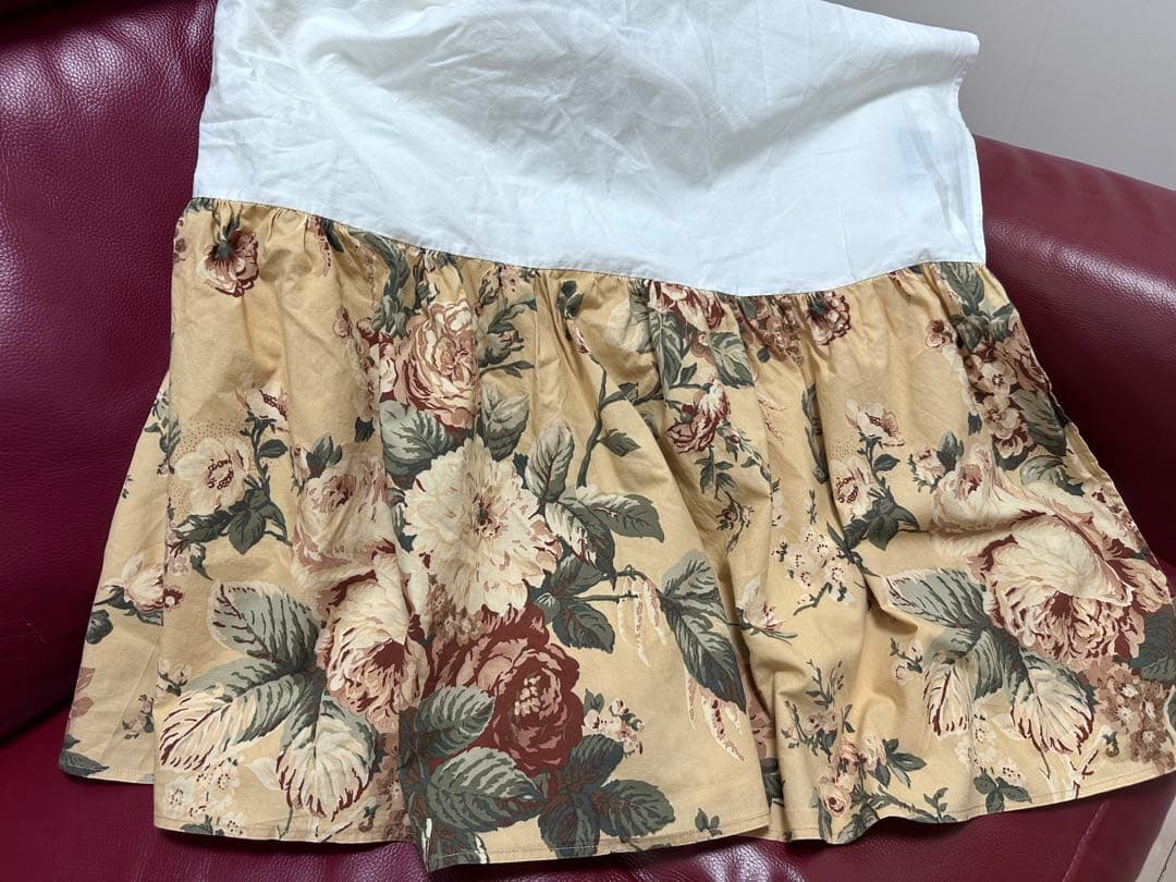 ☆激レア　ラルフローレン　ベッドスカート　ダブルベッド　茶花柄　シーツ☆