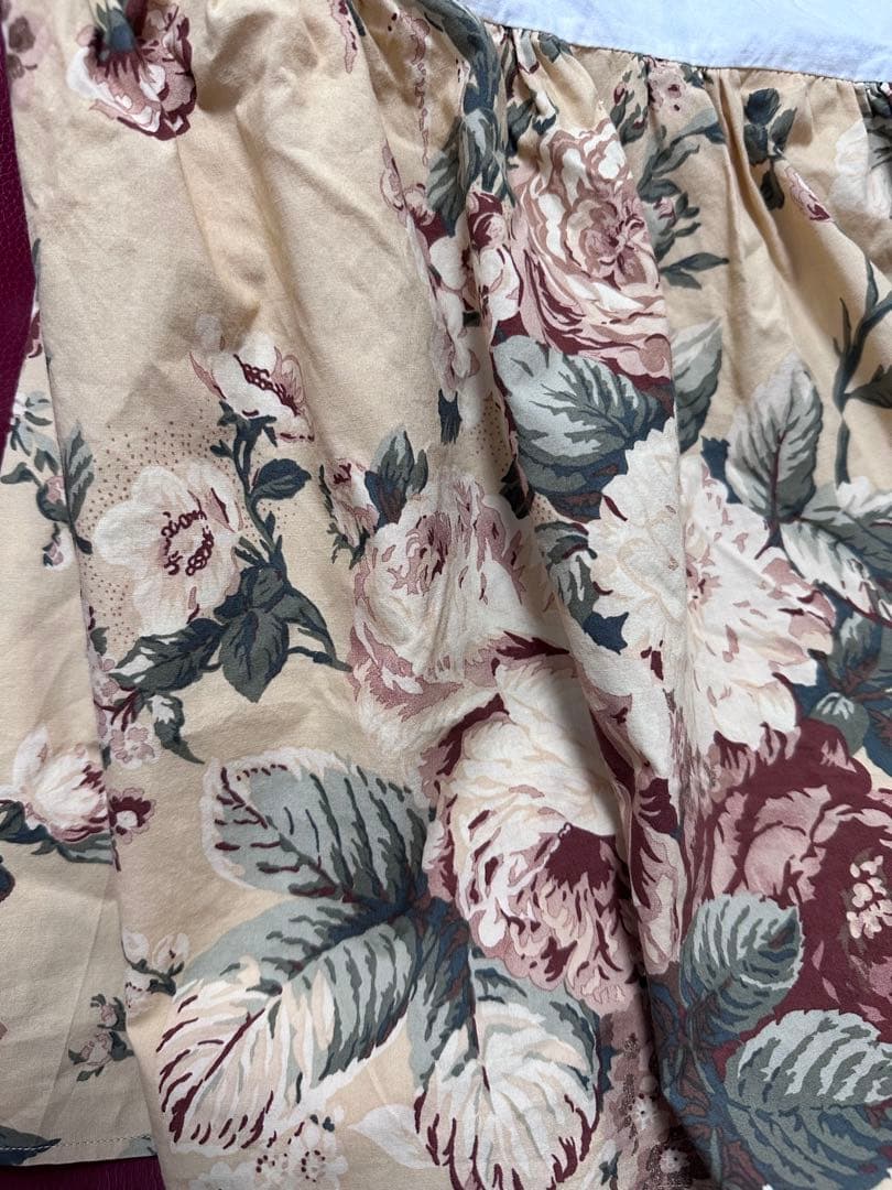 ☆激レア　ラルフローレン　ベッドスカート　ダブルベッド　茶花柄　シーツ☆